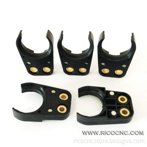 Black BT30 Tool Grippers CNC Tool Forks Plastic Toolholder Clip